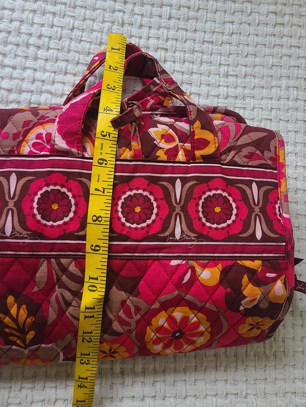 Vera Bradley Quilted Floral Weekender Bag Travel Bag - Picture 5 of 11